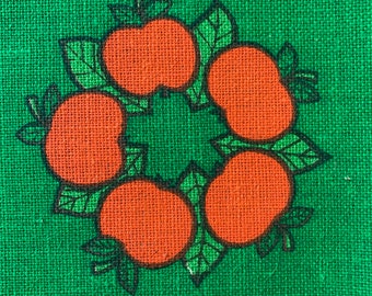 Small tablecloth - Apple design - Christmas decoration - Scandinavian table linen