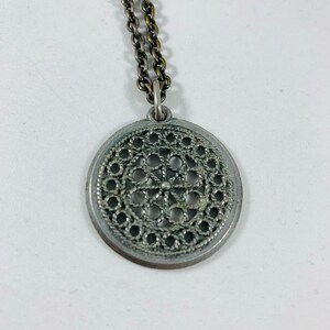 K M J Norway - Pewter jewlery - Norwegian modernist jewlery - Pewter necklace pendant - Scandinavian Jewlery