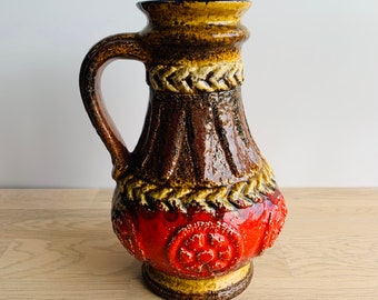 Bay Keramik 73 20 - West Germany ceramic vase - 20 cm - Lava ceramic