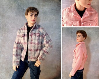 PDF Pattern | Light Jacket and Mackinaw Sewing Pattern for 12" Fashion dolls | Tiny Apparel Menswear Patterns for Dolls 0010