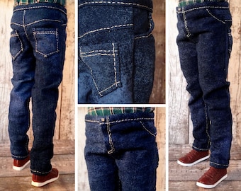 PDF Pattern | Broad Slim Fit Jeans Pattern for Broad Size 12" Fashion Dolls | Tiny Apparel Menswear Patterns for Dolls 0006