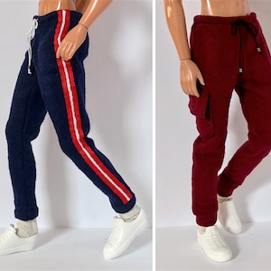 PDF Pattern | Jogger Sweat Pants Sewing Pattern for 12&quot; Fashion Dolls | Tiny Apparel Menswear Patterns for Dolls 0014