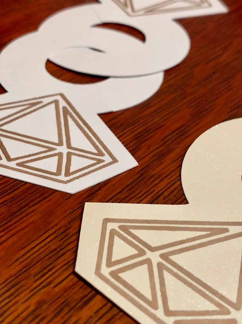 Diamond Ring Wine Glass Nametags Etsy