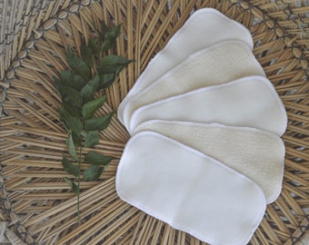 Organic Cotton Cloth Wipes: Reusable 2-Sided Velour & Terry