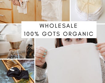 Organic Cotton Reusable Cloths Wholesale: Face Cloths, Rounds, Pads