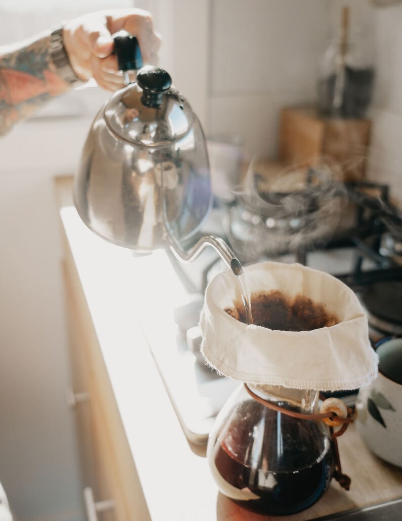 Organic Cotton Reusable Coffee Filter Pour Over Coffee Etsy