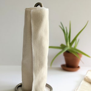 Organic Unpaper Towel, Minimalist Cotton Reusable Paper Towel, Textured Linen Eco Friendly Paperless Sustainable Hand Towel Eco Wedding Gift image 9