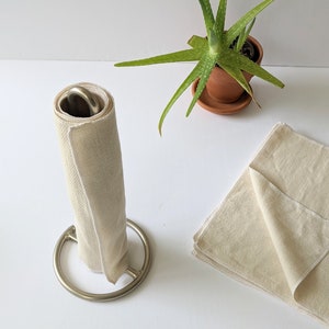 Organic Unpaper Towel, Minimalist Cotton Reusable Paper Towel, Textured Linen Eco Friendly Paperless Sustainable Hand Towel Eco Wedding Gift image 10