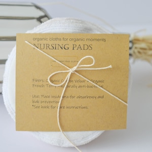 ORGANIC Cotton Nursing Pads, Reusable Breast Pads, Washable Milk Soaker Breastfeeding Gift, Baby Shower New Mom Gift, Nursing Shields USA image 2