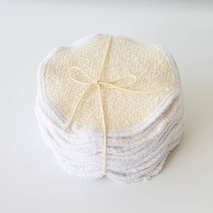 Organic Cotton Reusable Makeup Remover Pads: French Terry Rounds