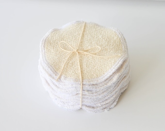 Organic Cotton Reusable Makeup Remover Pads: French Terry Rounds