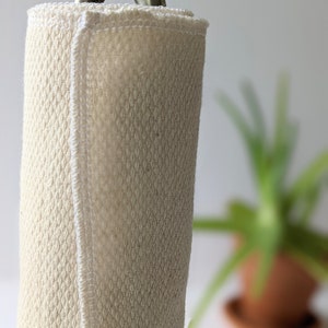 Organic Unpaper Towel, Minimalist Cotton Reusable Paper Towel, Textured Linen Eco Friendly Paperless Sustainable Hand Towel Eco Wedding Gift image 3