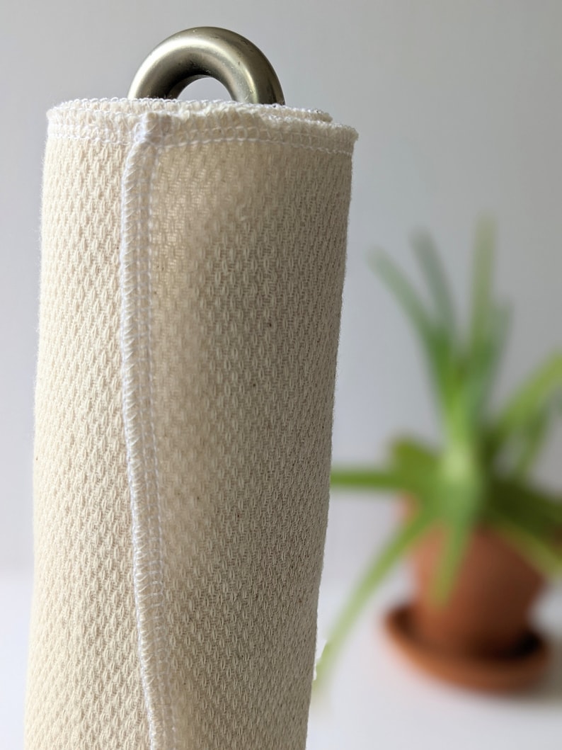 Organic Unpaper Towel, Minimalist Cotton Reusable Paper Towel, Textured Linen Eco Friendly Paperless Sustainable Hand Towel Eco Wedding Gift image 3