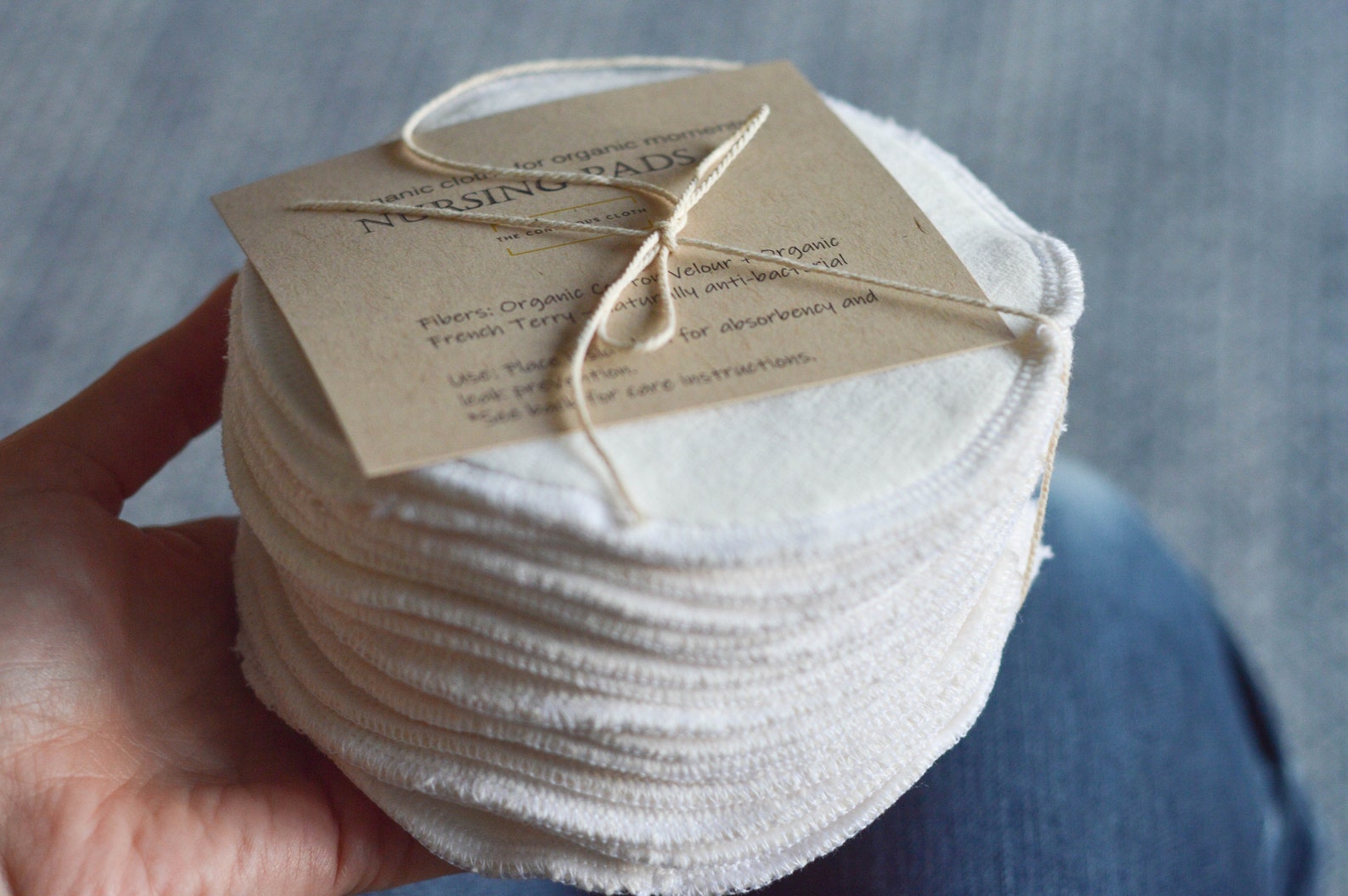 GOTS Organic Cotton Nursing Pads Soft Reusable Breastfeeding Etsy