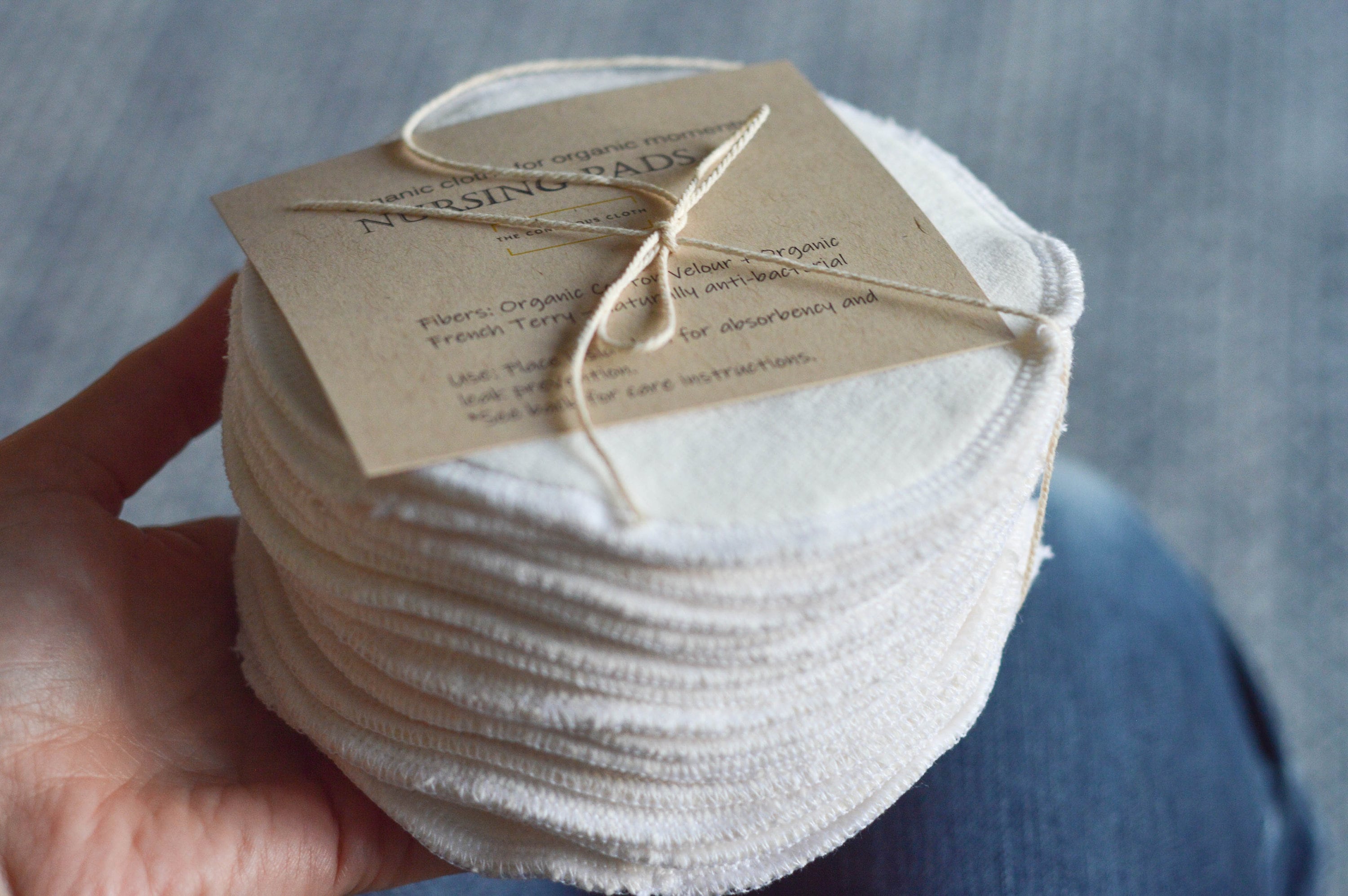 GOTS Organic Cotton Nursing Pads / Soft Reusable Breastfeeding Etsy