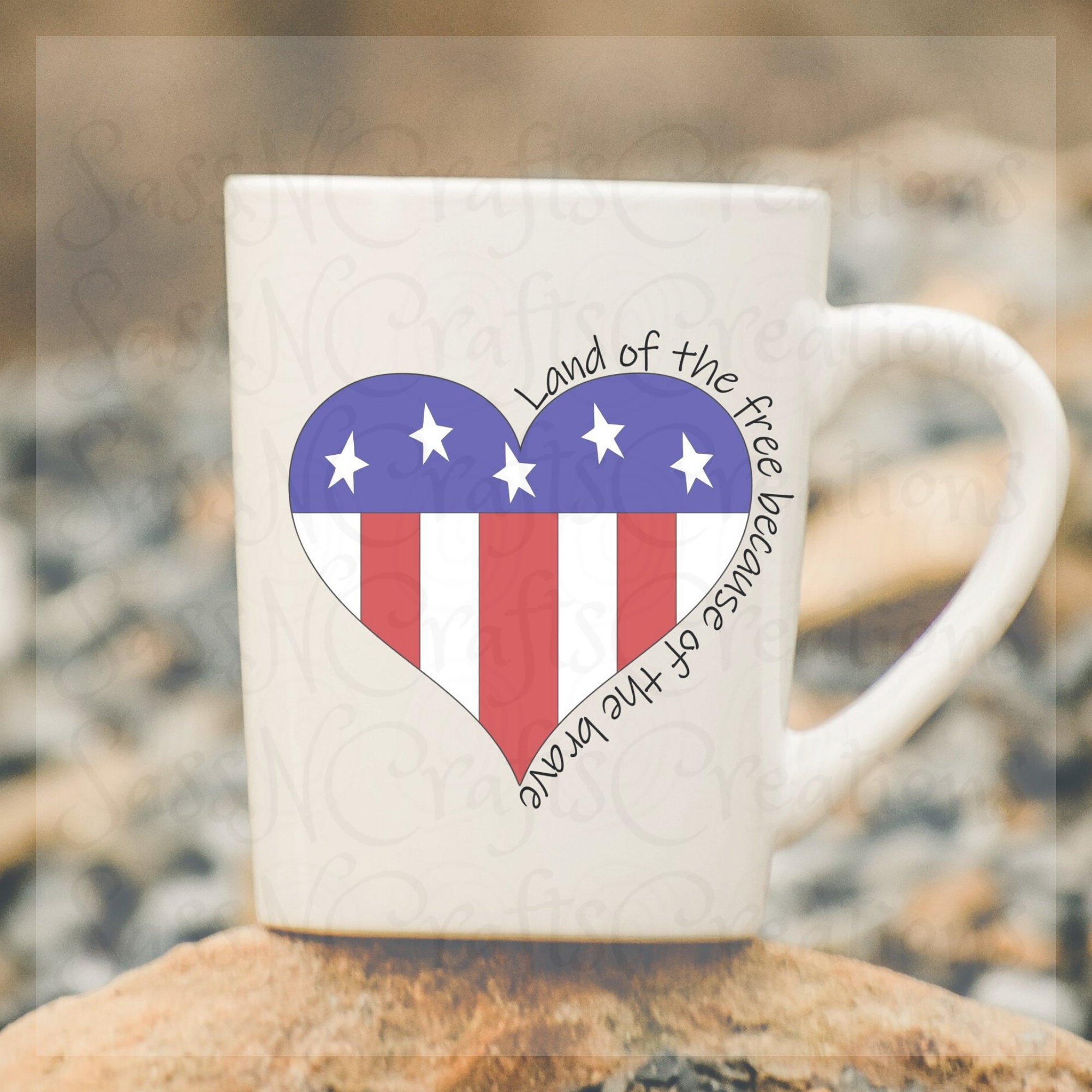 Download Land of the Free SVG Summer Patriotic 4th of July Cute, Cricut, Silhouette