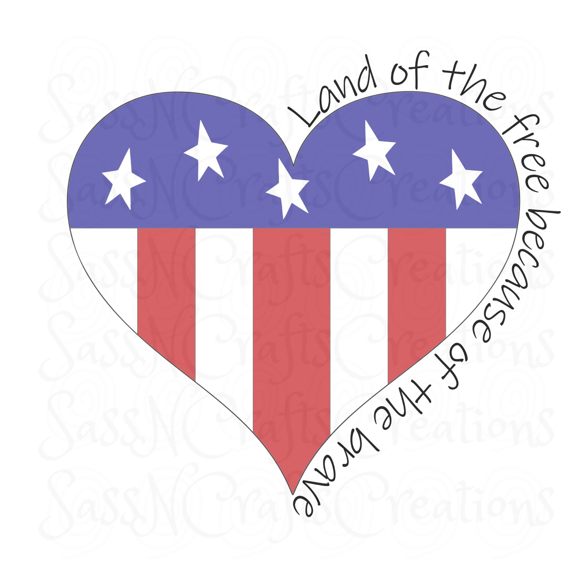 Download Land of the Free SVG Summer Patriotic 4th of July Cute, Cricut, Silhouette