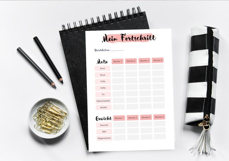 Fitness-planner Zum Ausdrucken I Fitness-kalender - Etsy