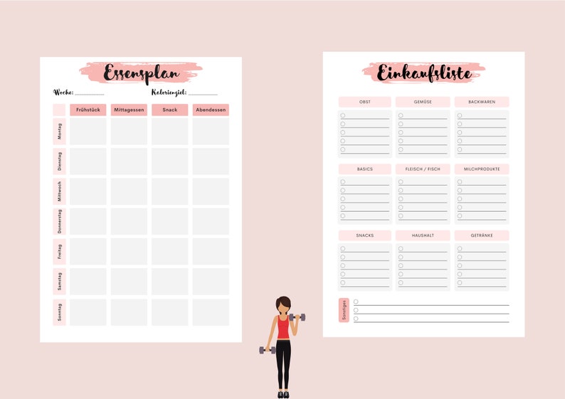 Fitness-planner Zum Ausdrucken I Fitness-kalender - Etsy
