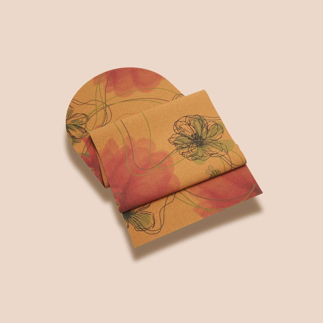 Cork Yoga Mat Eco-Friendly Non-Slip Natural Tree Rubber Base - Etsy