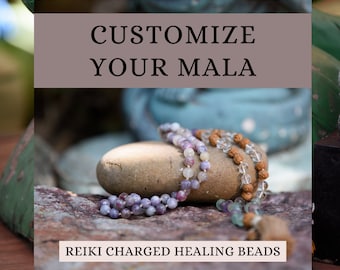 Custom Mala Beads: Choose Your Style, Size, and Gemstones - Personalized Mala Bracelet, Pocket Mala, 54 Beads Mala, 108 Beads Mala