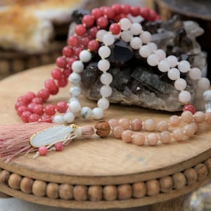 Nurturing Self-Love Mala, 108 Prayer Beads, Tibetan Mala Beads, Yoga Mala Necklace, Mala Beads 108, Meditation Mala Beads, Healing stones