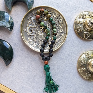 GROUNDING Pocket Mala, 27 Beads Travel Mala, Yoga Gift, Intentional Jewelry, Prayer Beads