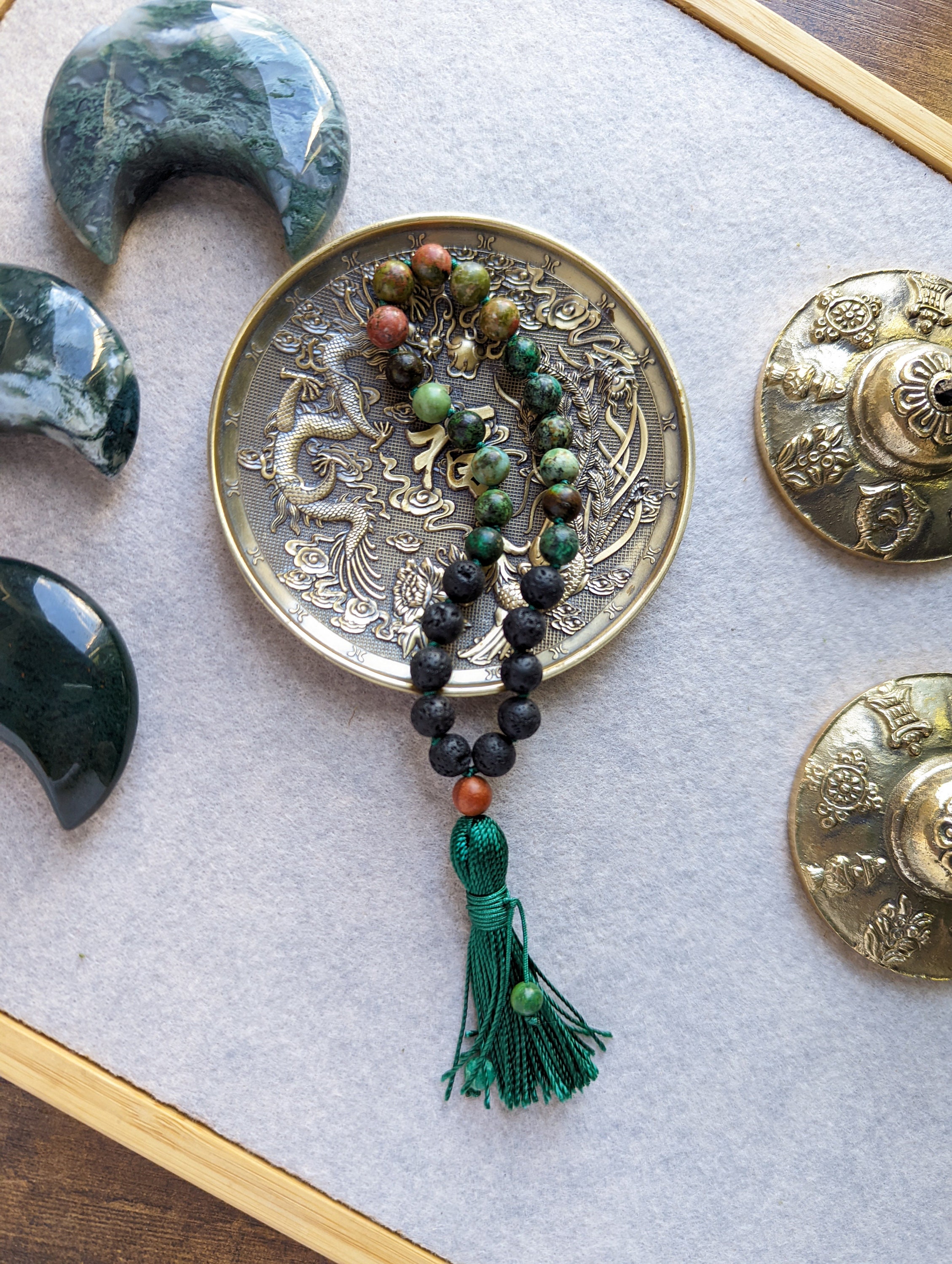 GROUNDING Pocket Mala, 27 Beads Travel Mala, Yoga Gift, Intentional Jewelry, Prayer Beads