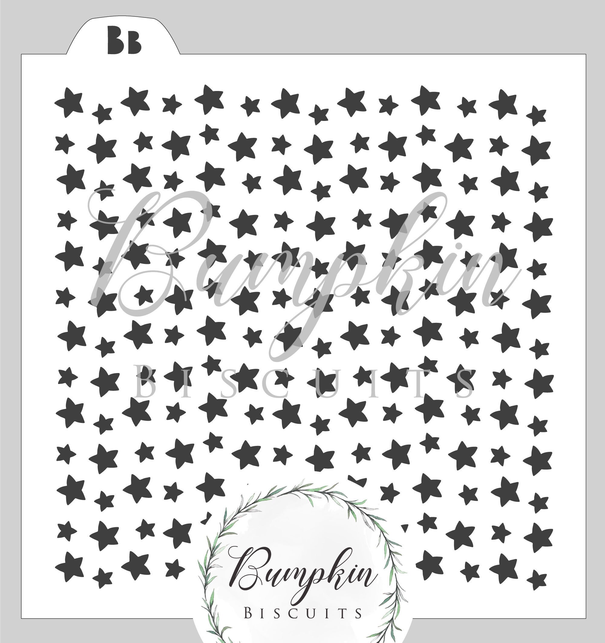 Star Stencil Mini Stars Stencil Background Pattern Space Etsy