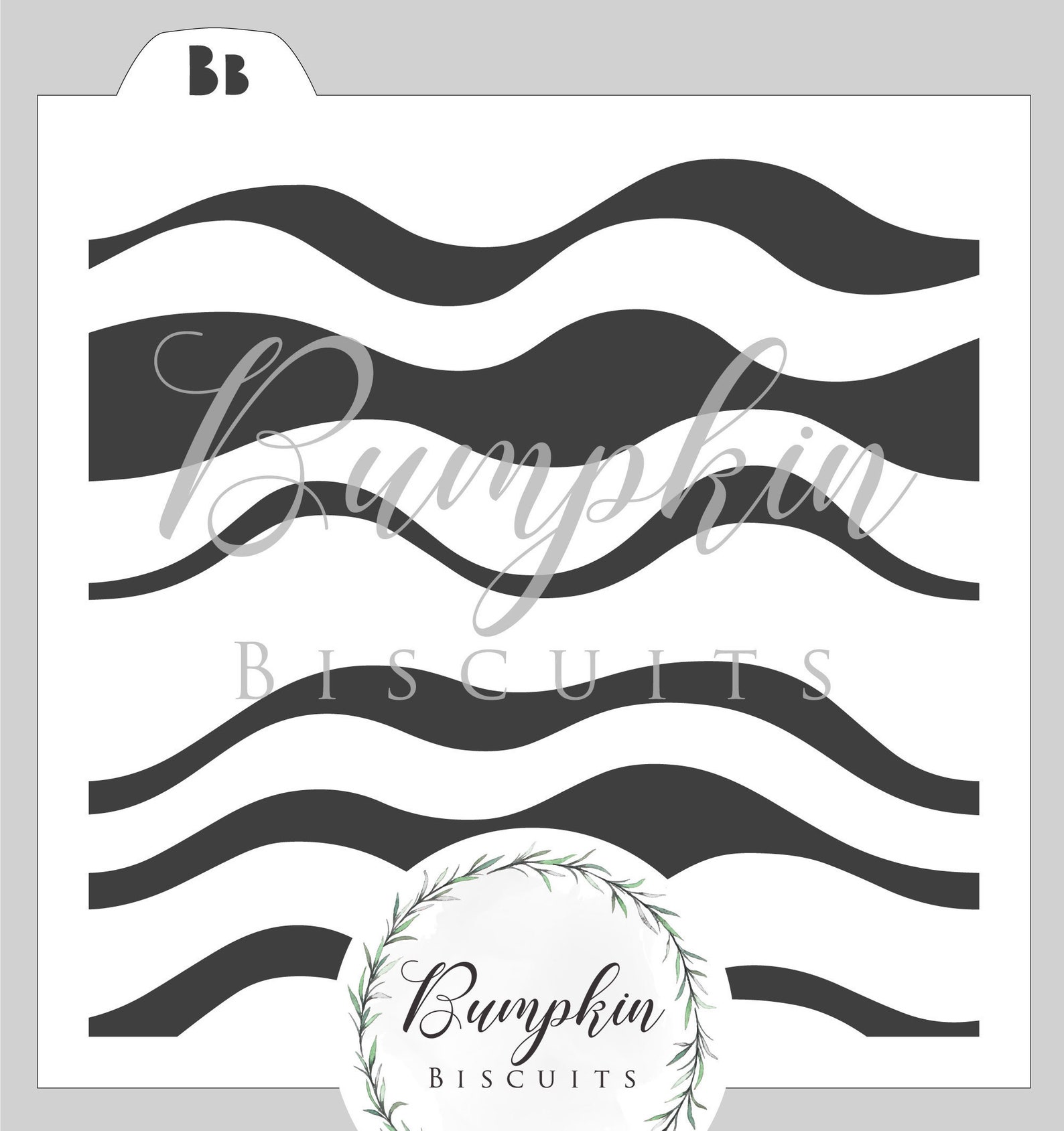 Wave Stencil Curvy Stripes Background Pattern Wavy Lines Etsy