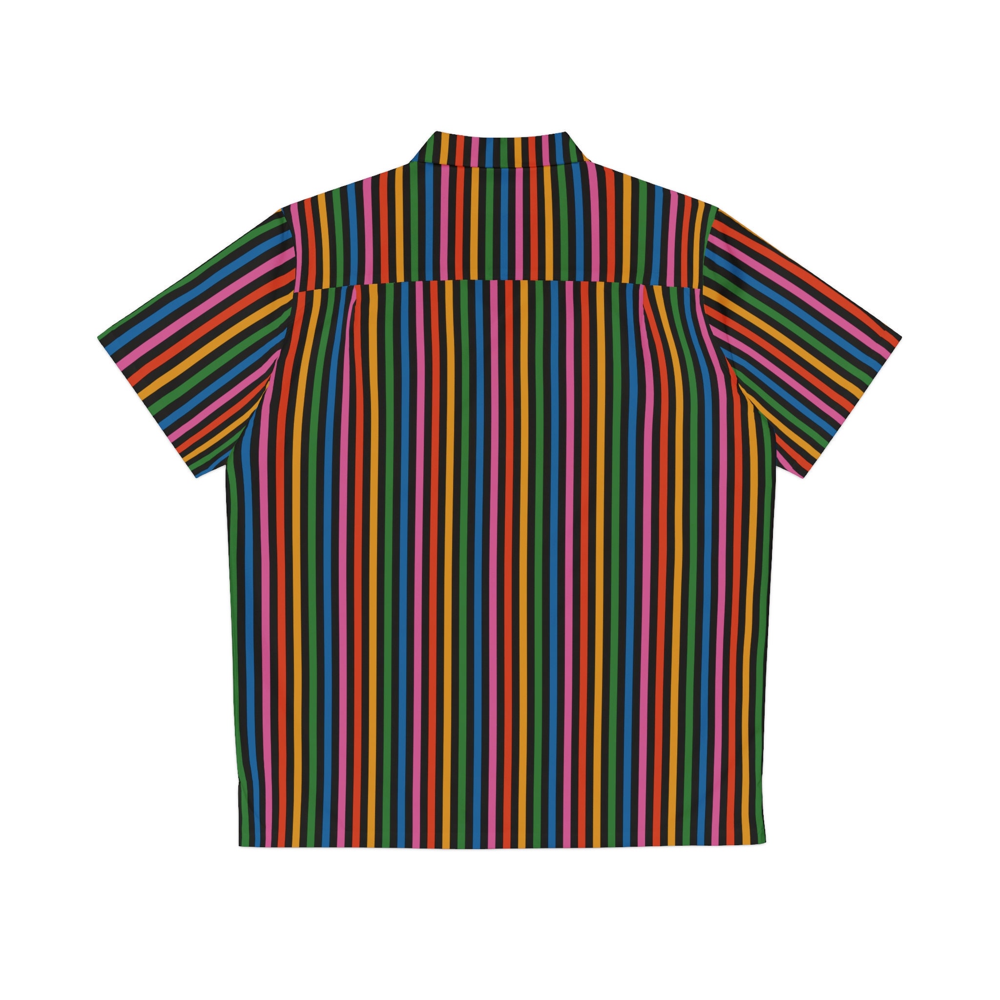 70's Retro Striped Hawaiian Shirt for Men Party Shirt Festival Beach ...