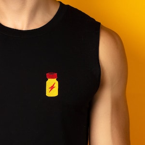 Poppers Tank Top Muscle Shirt Gift for Gay Pride Party LGBT Queer T-Shirt Circuit Party