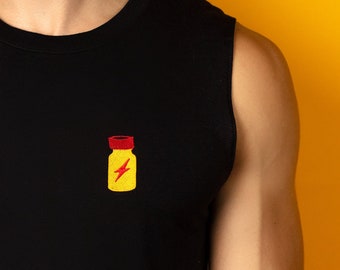 ポッパーズ タンクトップ マッスルシャツ ゲイプライドパーティーギフト LGBT クィア Tシャツ サーキットパーティー