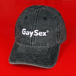 Gay Sex Denim Hat, Funny LGBT Gift, Queer Cap