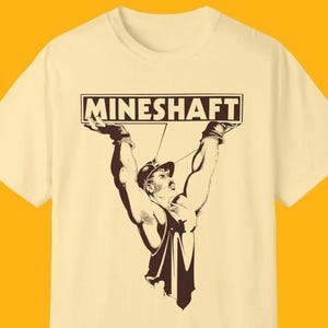 Mineshaft Vintage Gay Bar T-Shirt, Retro LGBT Shirt, Leather Man Queer Gifts, Vintage Gay Illustration Top