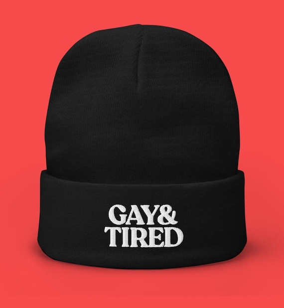 "Nobody Knows I'm A Lesbian" Embroidered Beanie Hat - Warm Acrylic Skull Cap For Winter