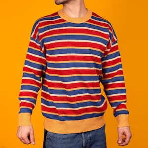 The Ernie Knit Sweater, 1970's inspired Striped Colorful Retro Vintage Aesthetic