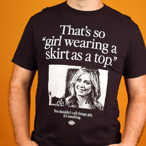 Meisje met rok als top-T-shirt, Don't Say Gay PSA, 2000's Meme Funny T-shirt