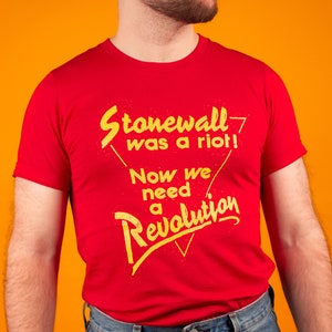 Stonewall Was a Riot Shirt Retro Vintage Gay Pride 1980&#39;s Queer Liberation T-Shirt Gift for LGBT