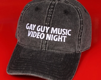 Gay Guy Music Video Night Hat, Funny LGBT Hat, Gay Gift