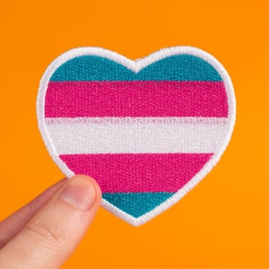 Trans Pride Patch Embroidered Iron On Gay Pride LGBTQ Trans Liberation Now Applique Badge Sew On Embroidered Woven Queer Gift