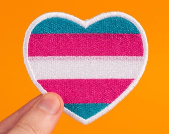 Trans Pride Patch Embroidered Iron On Gay Pride LGBTQ Trans Liberation Now Applique Badge Sew On Embroidered Woven Queer Gift
