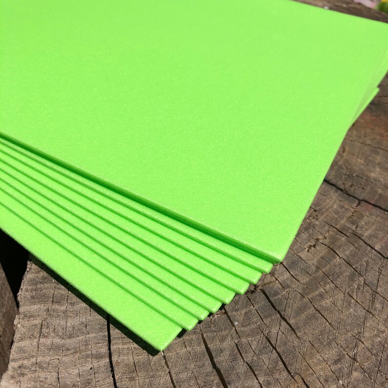 10 sheets of foam paper 2mm thick foam paper chartreuse foam Etsy