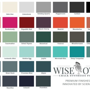 Color Palette Furniture Paint, Chalk Paint for Upcycled Furniture, Wise Owl Paint Palette, Mineral Interior Paint, Craft Supplies, 16 oz