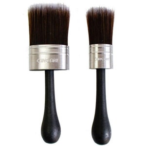 Cling On! Paint Brushes for DIY Projects & Painted Furniture, Short Handle Professional Painters Chalk Paint Brush, S30 S50