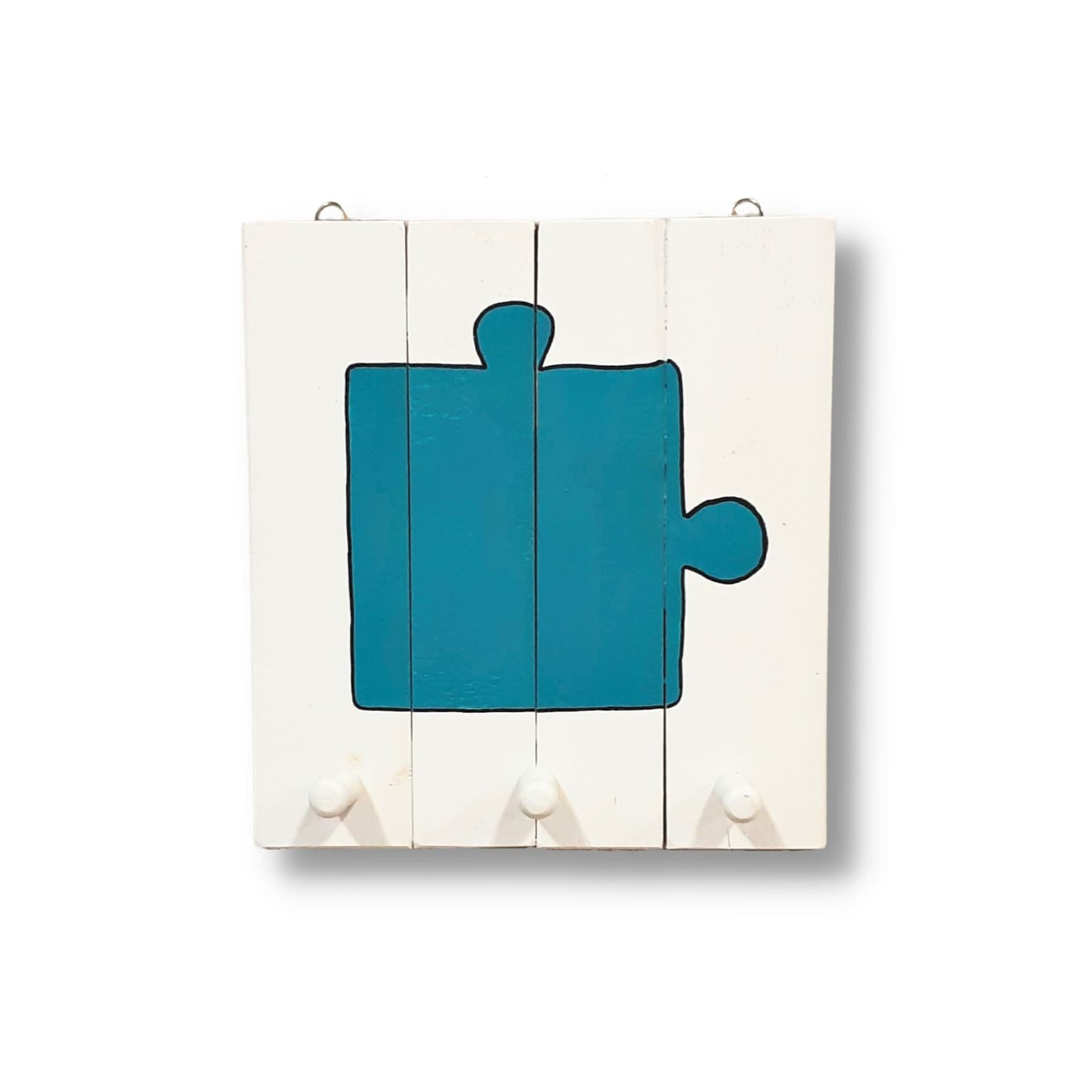 Handmade Coat Rack Nursery Wall Art 'puzzle' Hand Etsy