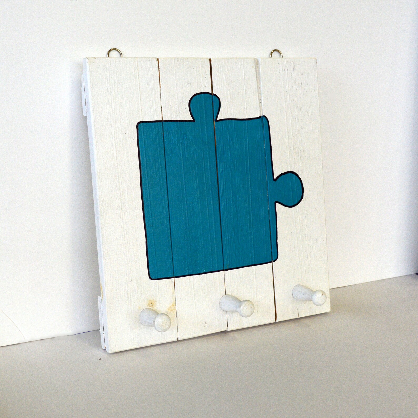Handmade Coat Rack Nursery Wall Art 'puzzle' Hand Etsy