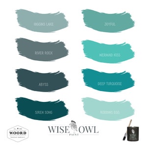 Furniture Makeover with GREENS - Chalk Furniture Paint Color Palette | Wise Owl Paint | 16 oz | Rustic Home Decor