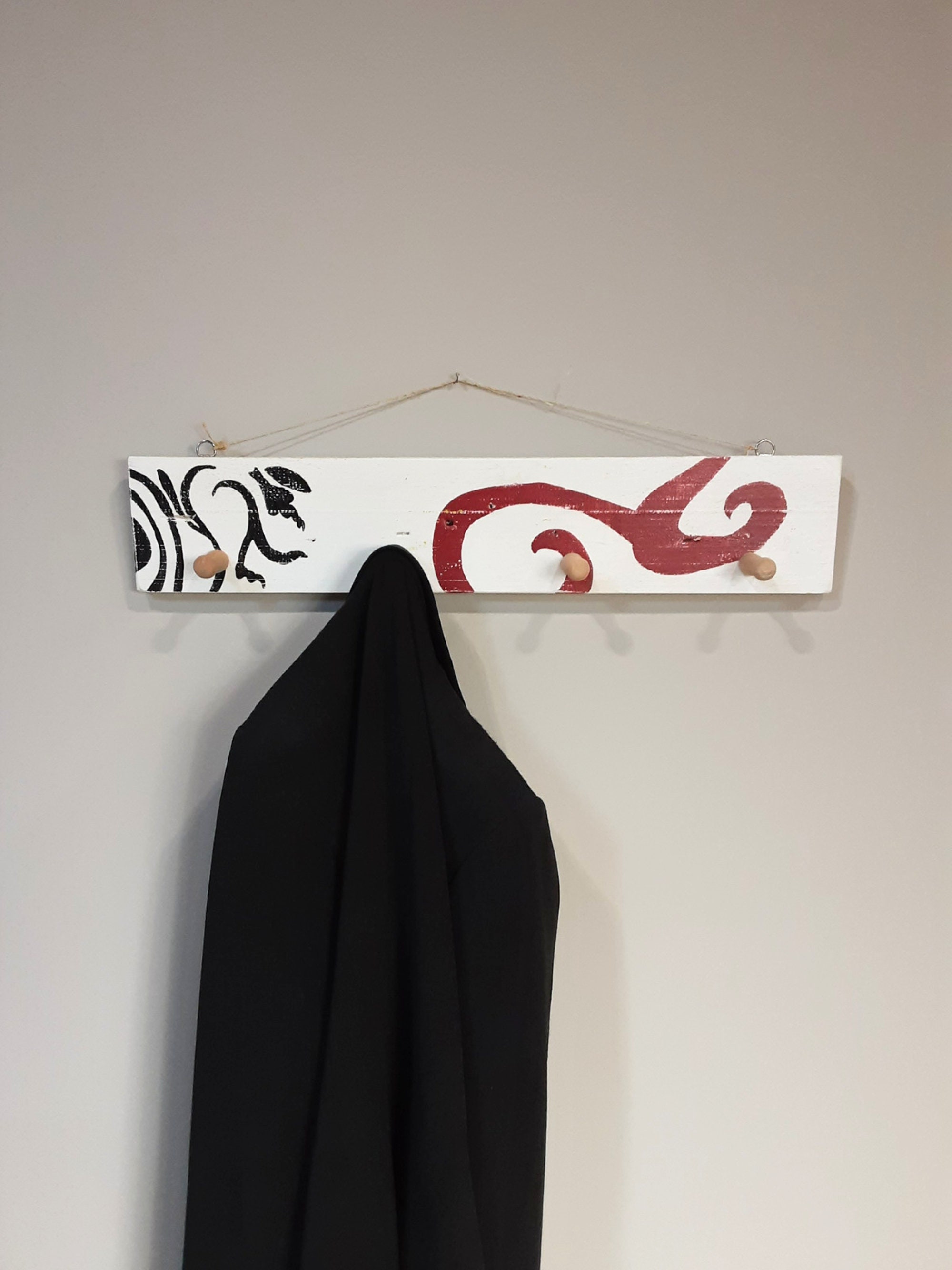 Wodden Wall Coat Rack Colorful Coat Hanger Gifts for Etsy UK