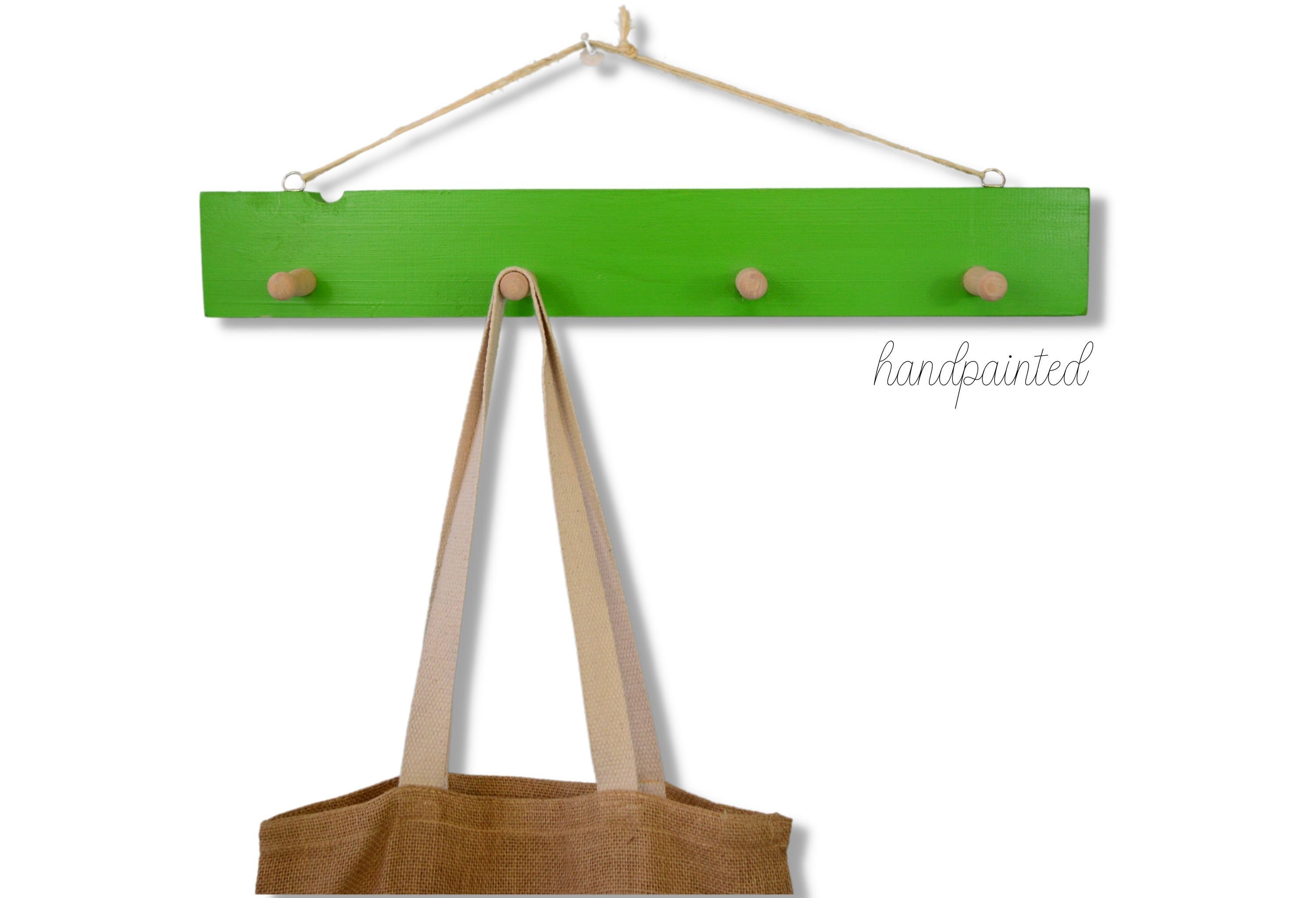 Shelf With Hooks Towel Rack Kitchen Decor Wooden Peg Rail Wooden